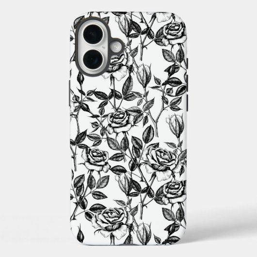 Rozen tekenen Case-Mate iPhone case (Achterkant)