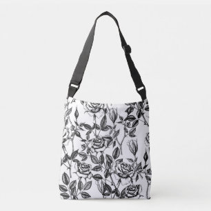 Rozen tekenen crossbody tas