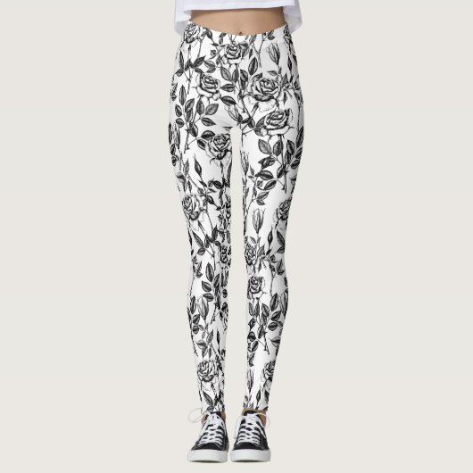 Rozen tekenen leggings (Voorkant)