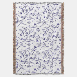 rozen tekenen naadloos patroon deken