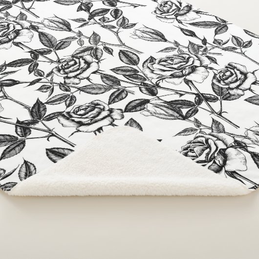 Rozen tekenen sherpa deken (3/4)