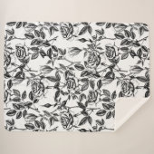 Rozen tekenen sherpa deken (Voorkant (horizontaal))