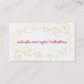 Rozen theepot bloeit vlinders hand gemengde thee visitekaartje (Achterkant)