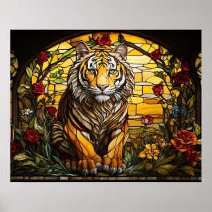 *~* Rozen TIGER 5:4 AP68 Fantasy Glas in lood Poster