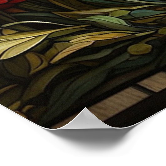 *~* Rozen TIGER 5:4 AP68 Fantasy Glas in lood Poster (Hoek)