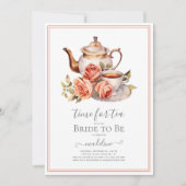  Rozen Tijd voor Tea Vrijgezellenfeest Kaart (Voorkant)