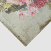 Rozen Traînantes Pink Roses & Birds Decoupage Tissuepapier (Detail)