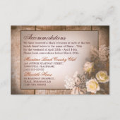  rozen trouwaccommodatiekaart informatiekaartje (Voorkant)