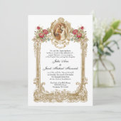  rozen trouwen met Maria en Jozef Kaart (Staand voorkant)