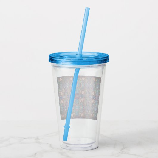 Rozen tuin acryl drinkbeker (Achterkant)