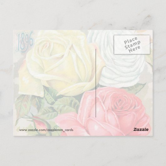 Rozen tuin briefkaart (Achterkant)