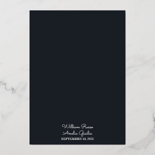 Rozen Tuin Diamond Rood Zwart En Goud Bruiloft Folie Uitnodiging (Achterkant)