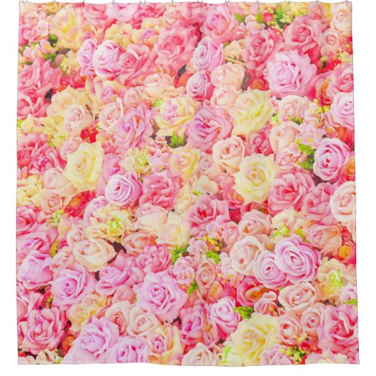 Rozen tuin douchegordijn (Voorkant)