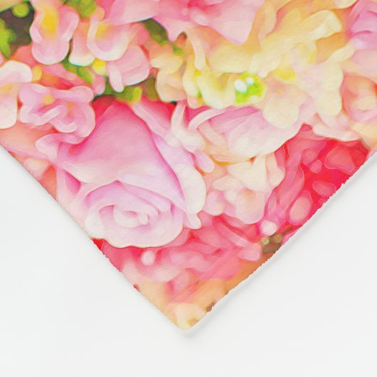 Rozen tuin fleece deken (Hoek)