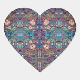 Rozen tuin hart sticker