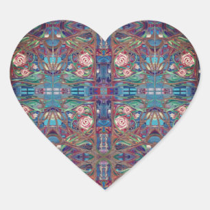 Rozen tuin hart sticker