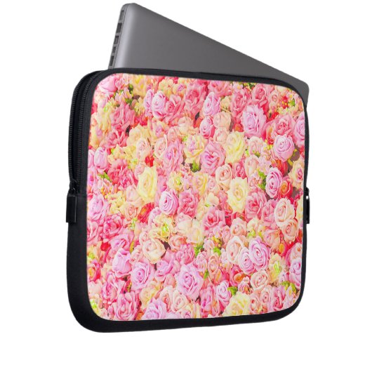 Rozen tuin laptop sleeve (Voorkant Rechts)