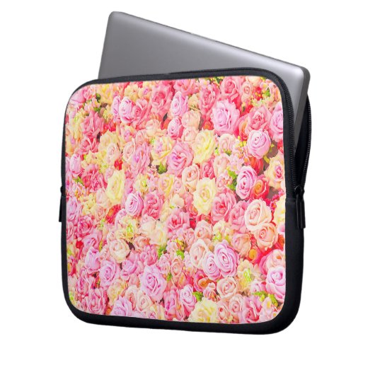 Rozen tuin laptop sleeve (Voorkant Links)