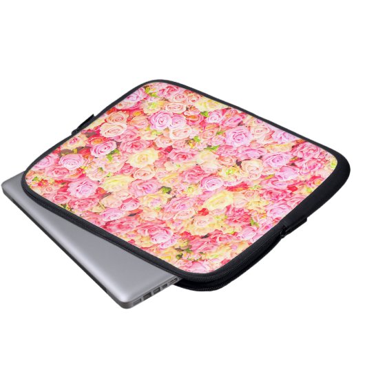 Rozen tuin laptop sleeve (Voorkant onderkant)
