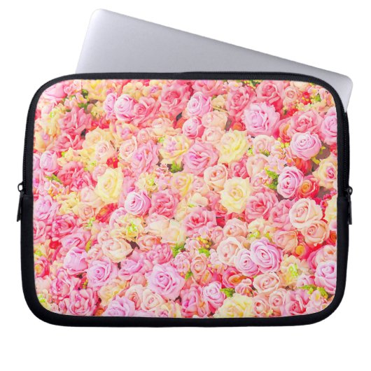 Rozen tuin laptop sleeve (Voorkant)