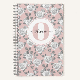 Rozen Tuin Monogram Roze Notitieboek