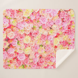 Rozen tuin sherpa deken