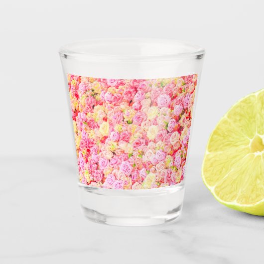 Rozen tuin shot glas (Voorkant)