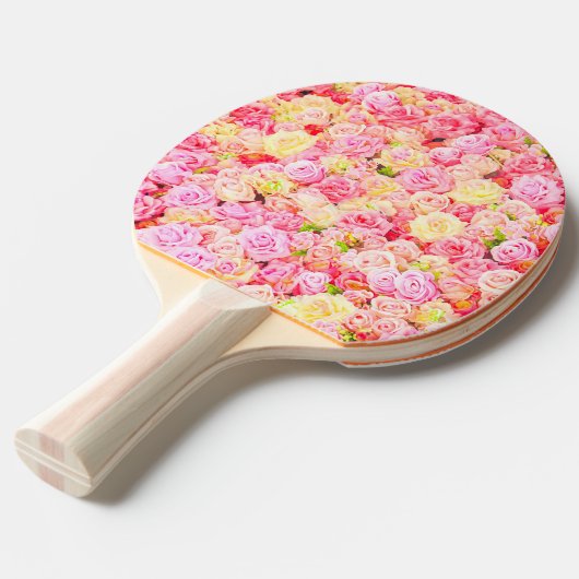 Rozen tuin tafeltennisbatje (Voorkant Gekanteld)