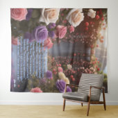 Rozen Tuin Waterval De Floriografie Gepersonalisee Wandkleed (In Situ (horizontaal))