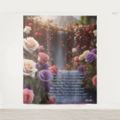 Rozen Tuin Waterval De Floriografie Gepersonalisee Wandkleed (Voorkant)