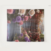 Rozen Tuin Waterval De Floriografie Gepersonalisee Wandkleed (Voorkant (horizontaal))