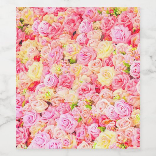 Rozen tuin wijn etiket (Enkel label)