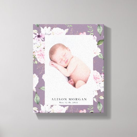 rozen tuinelegant florfoto baby canvas afdruk (Voorkant)