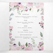 rozen tuinelegant tri-vouwbar drieluik uitnodiging (Binnenkant midden)