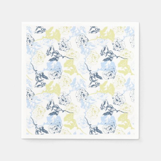  rozen tuinpatroon servet (Voorkant)