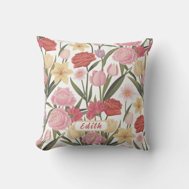 Rozen, tulpen en lelies kussen (Voorkant)