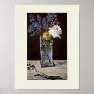Rozen, Tulpen en Lilacs in een Kristalvet Poster