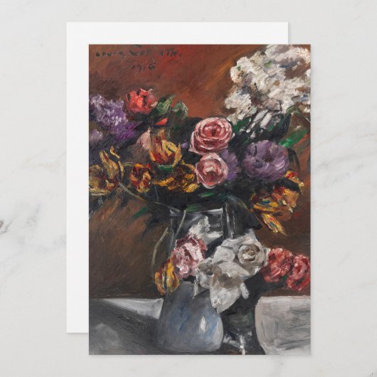 Rozen, tulpen en lila's | Lovis Corinth (Voorkant / Achterkant)