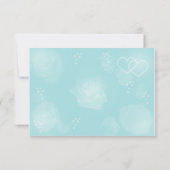 Rozen Turquoise RSVP-kaart RSVP Kaartje (Achterkant)