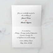 Rozen tweevoudige trouwuitnodiging (Binnen)