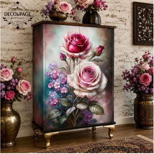 Rozen Twilight Garden Decoupage Tissuepapier