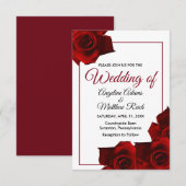 Rozen uit de deelstaat RUSLAND - Kassy Floral Wedd Kaart (Voorkant / Achterkant)