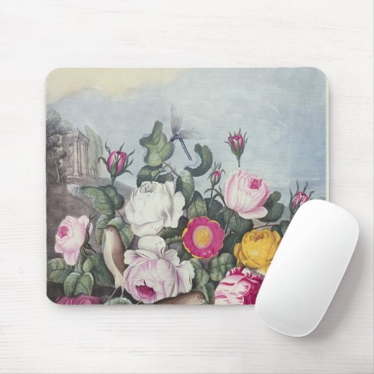 Rozen uit de "tempel van Flora" Muismat (Met muis)