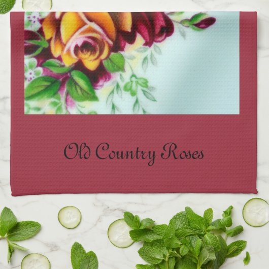 Rozen uit het oude land theedoek (Gevouwen)