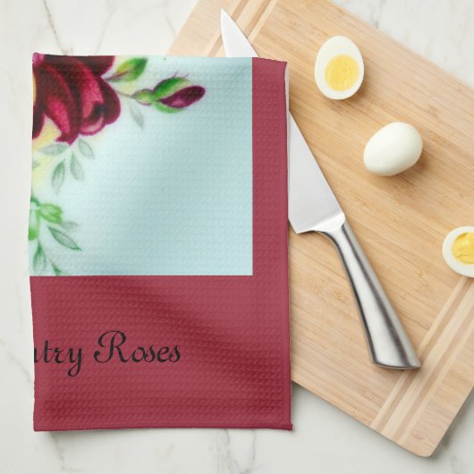 Rozen uit het oude land theedoek (Quarter Fold)