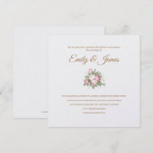 Rozen Uitnodiging tot ontvangst van weddenschappe (Voorkant / Achterkant)