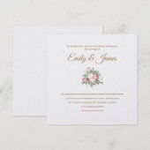 Rozen Uitnodiging tot ontvangst van weddenschappe (Voorkant / Achterkant)