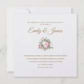  Rozen Uitnodiging tot ontvangst van weddenschappe (Voorkant)