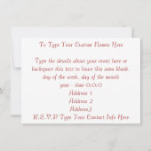 Rozen Uitnodigingen Persoonlijk Rozen RSVP Kaarte (Achterkant)