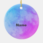  Rozen Unicorn Keramisch Ornament (Achterkant)